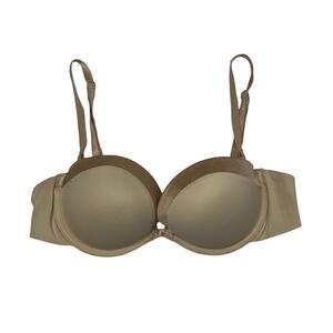 Maidenform Underwire Convertible Padded Push Up Bra Nude Beige Womens 34B
